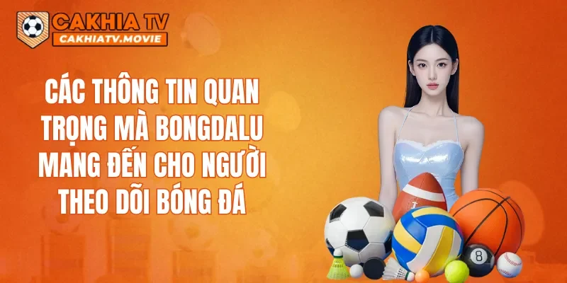 Các thông tin quan trọng mà Bongdalu mang đến cho người theo dõi bóng đá
