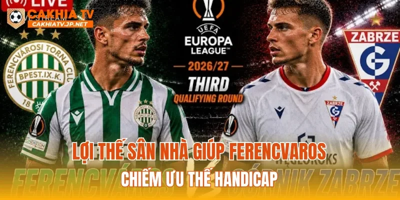 Lợi thế sân nhà giúp Ferencvaros chiếm ưu thế handicap