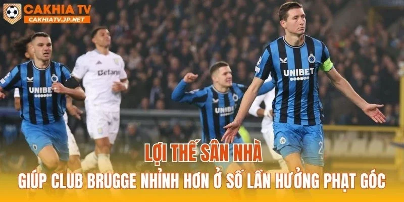 Lợi thế sân nhà giúp Club Brugge nhỉnh hơn ở số lần hưởng phạt góc